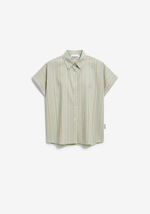 STRIPE POPLIN LARISAANA BLOUSE 100% ORGANIC COTTON
