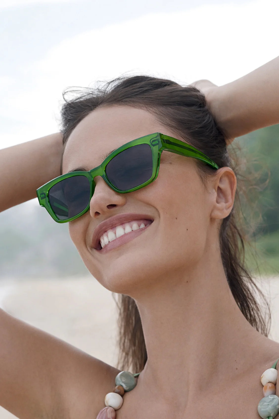 PARIS CAT-EYE SUNGLASSES | GREEN