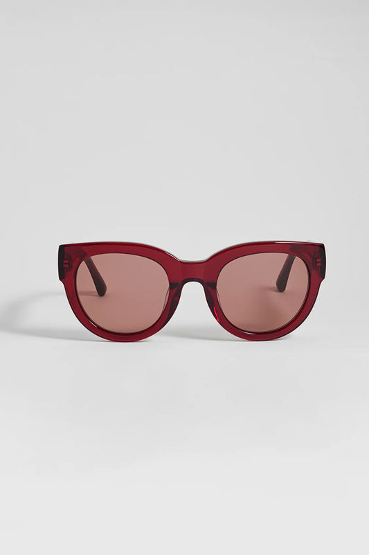 SEOUL CAT-EYE SUNGLASSES | BURGUNDY