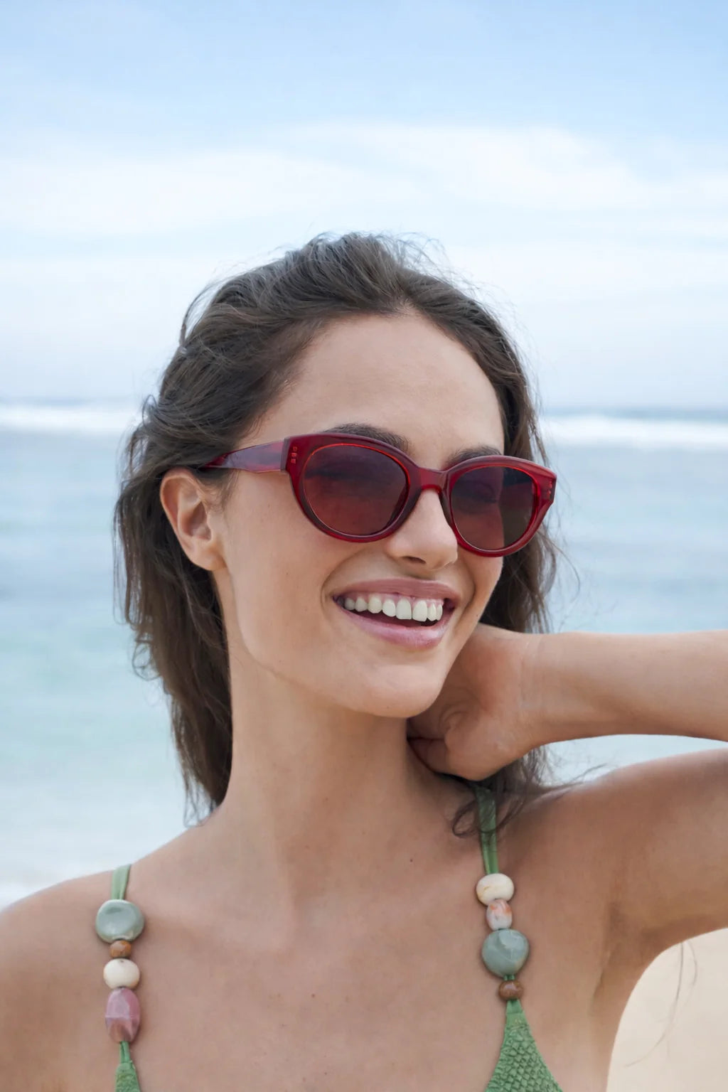 SEOUL CAT-EYE SUNGLASSES | BURGUNDY