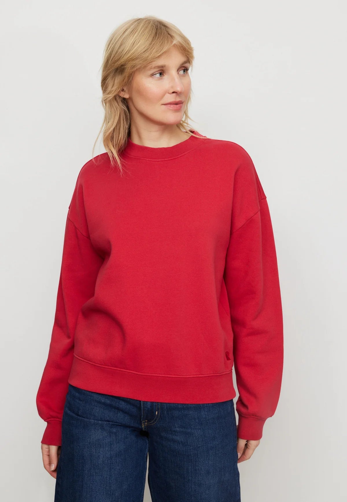 NERINE ORGANIC COTTON SWEATSHIRT | SIGNAL RED
