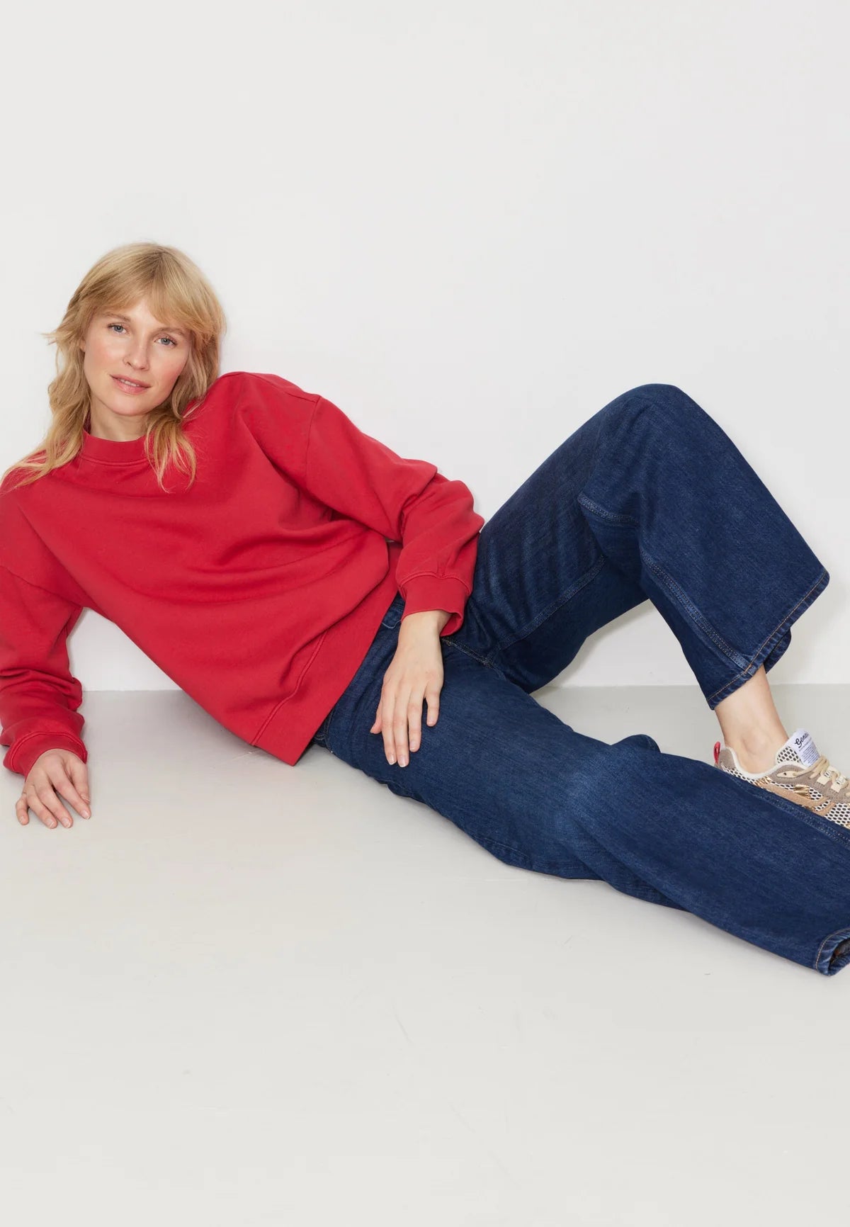 NERINE ORGANIC COTTON SWEATSHIRT | SIGNAL RED