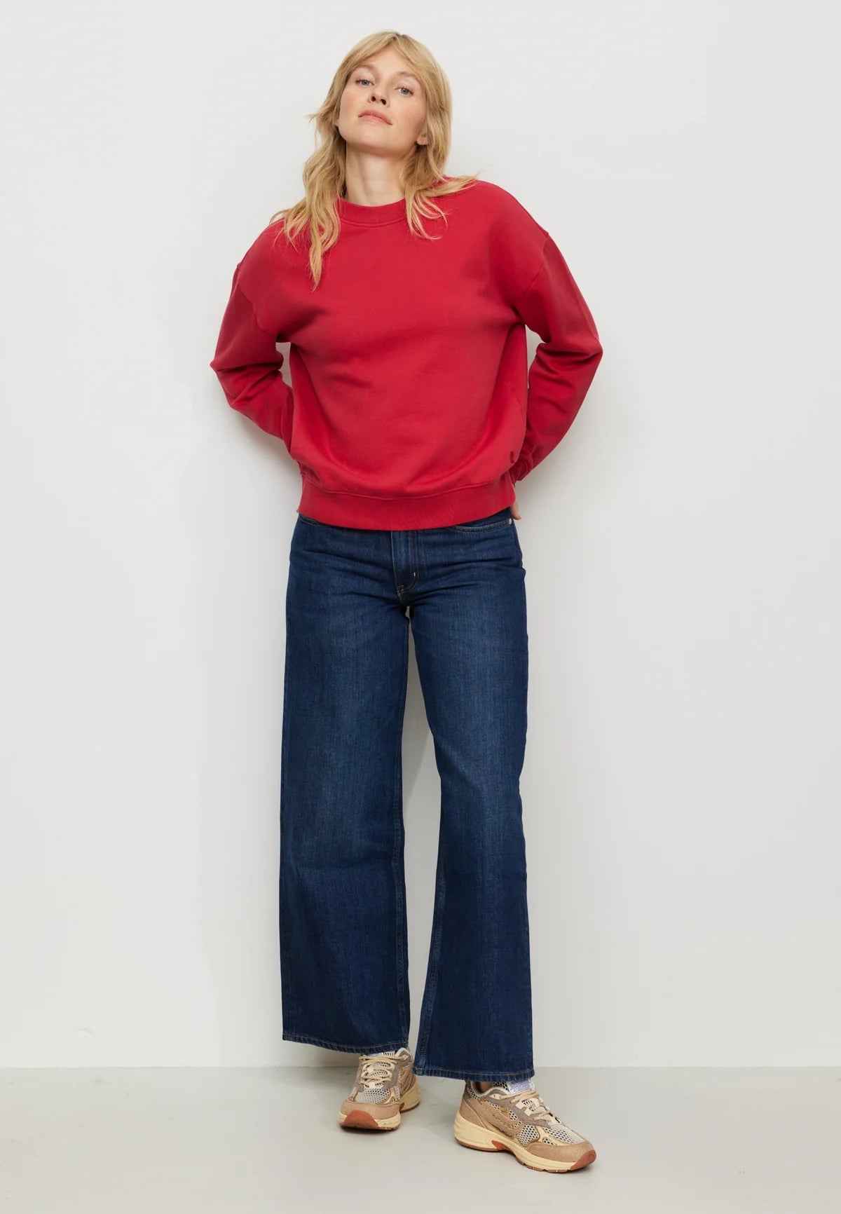 NERINE ORGANIC COTTON SWEATSHIRT | SIGNAL RED