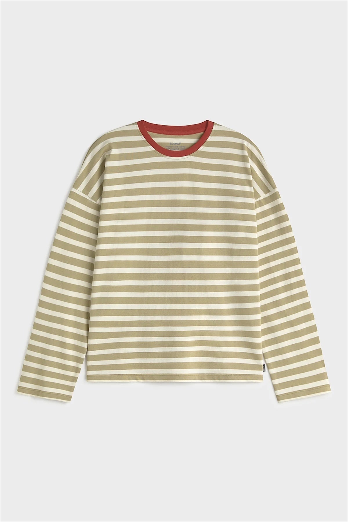 BERGAMI STRIPED LONG SLEEVE TOP | BEIGE