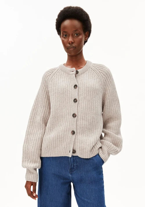 ARMEDANGELS Rib Knit Cardigan – Organic Wool Blend