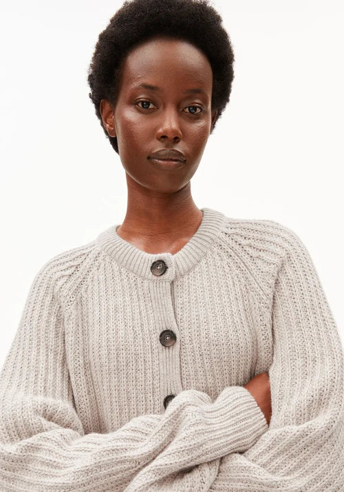 ARMEDANGELS Rib Knit Cardigan – Organic Wool Blend