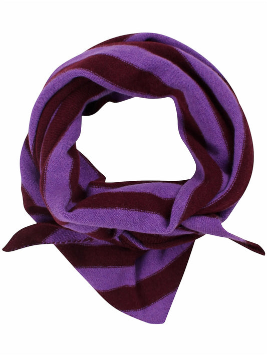 Danefæ Merino Wool Triangle Scarf – Dark Wine-Purple