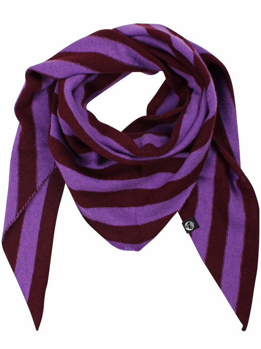 Danefæ Merino Wool Triangle Scarf – Dark Wine-Purple