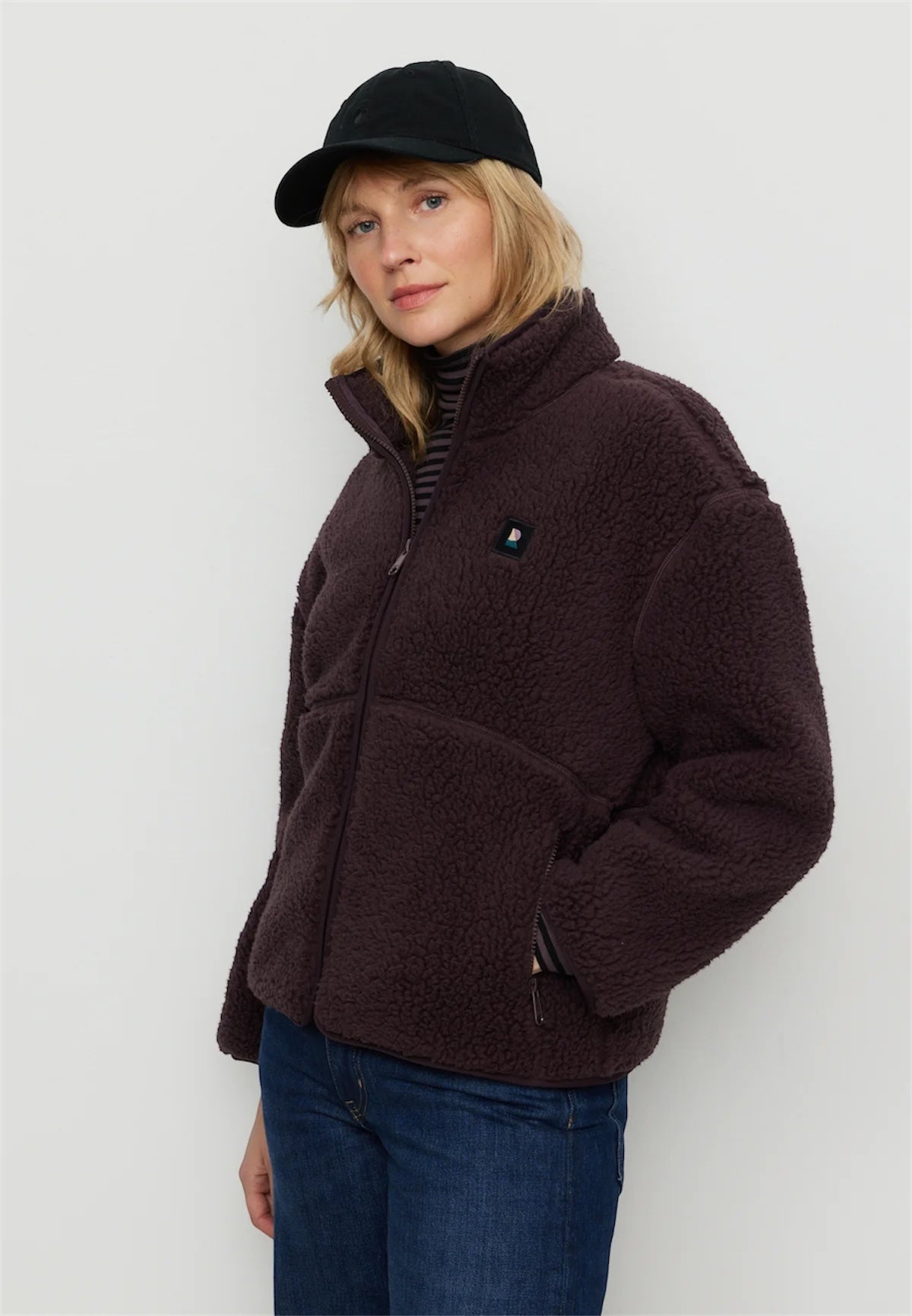 Recolution Fortunella Women’s Recycled Fleece Jacket – Dark Grape