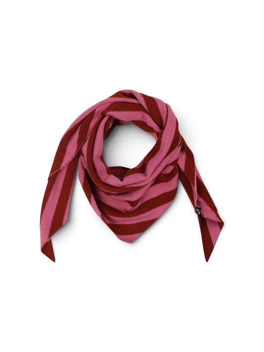 Danefæ Merino Wool Triangle Scarf – Chili-Berry Compote