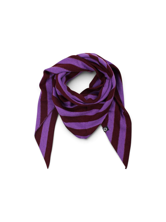 Danefæ Merino Wool Triangle Scarf – Dark Wine-Purple