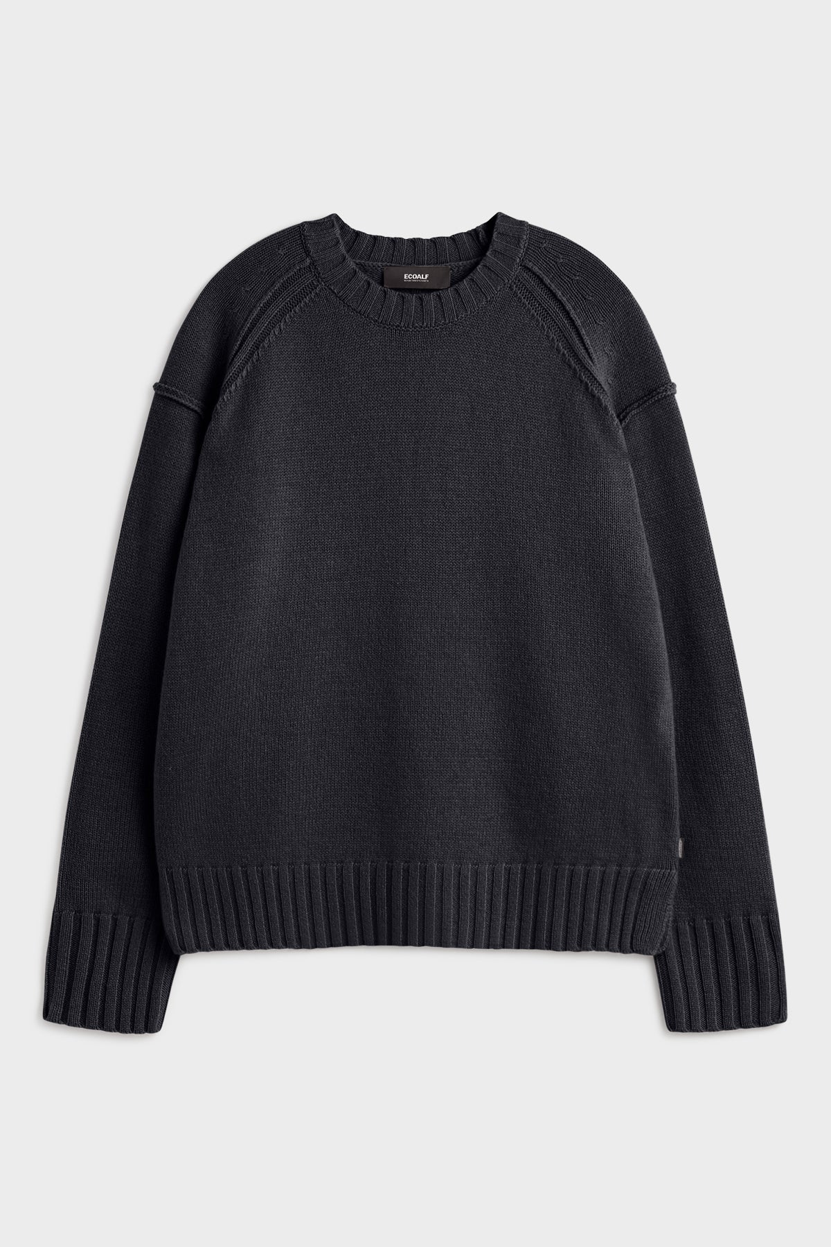 ECOALF Women's Recycled Wool Jumper Mocan – Dark Grey Melange