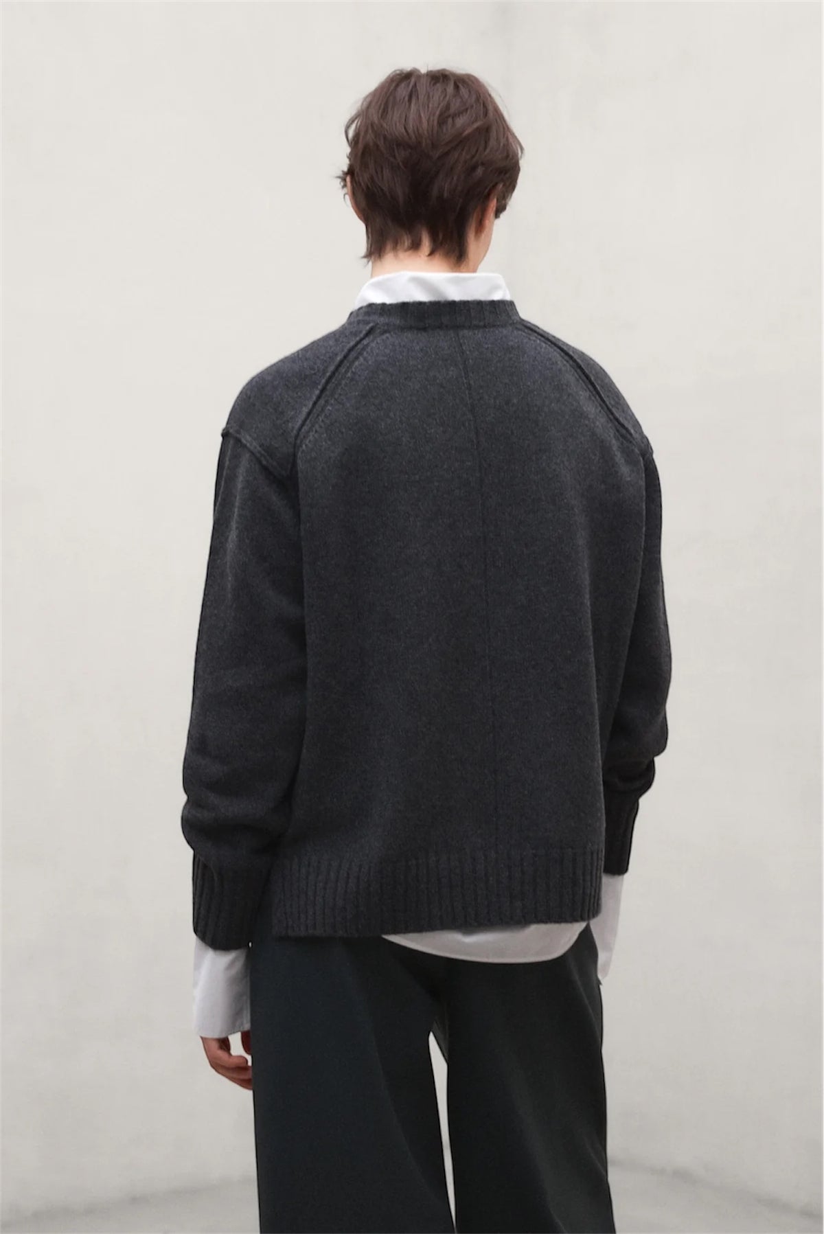 ECOALF Women's Recycled Wool Jumper Mocan – Dark Grey Melange