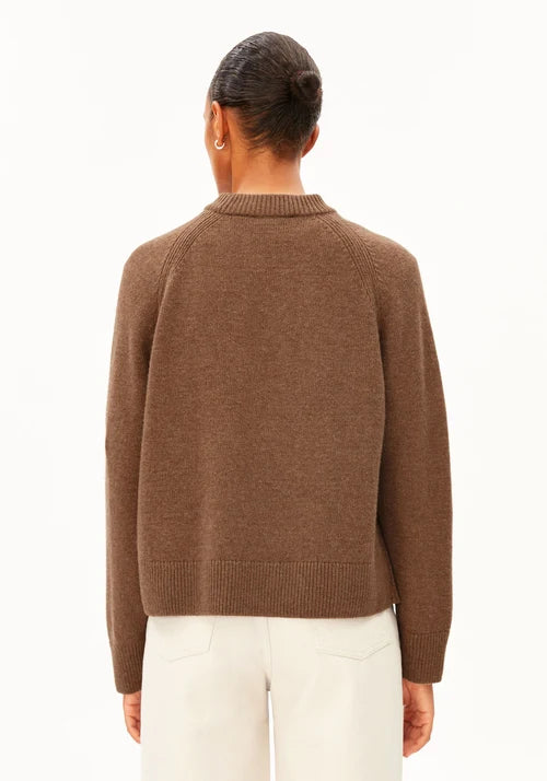 ARMEDANGELS Women's Wool Knit Jumper – Claystone Melange