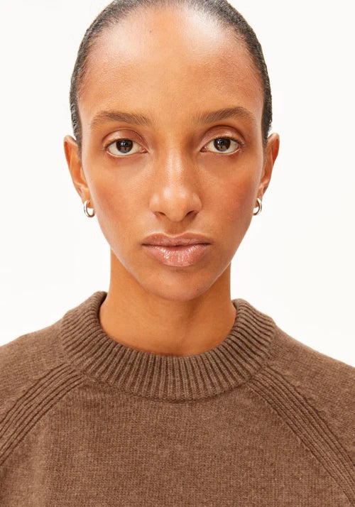 ARMEDANGELS Women's Wool Knit Jumper – Claystone Melange