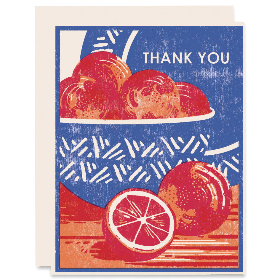 BLOOD ORANGE | LETTERPRESS PRINTED CARD