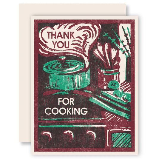 THANK YOU FOR COOKING | LETTERPRESS PRINTED CARD