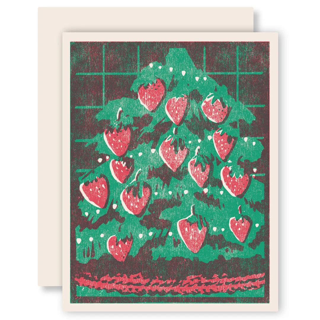 STRAWBERRY TREE LETTERPRESS SIX CARDS SET