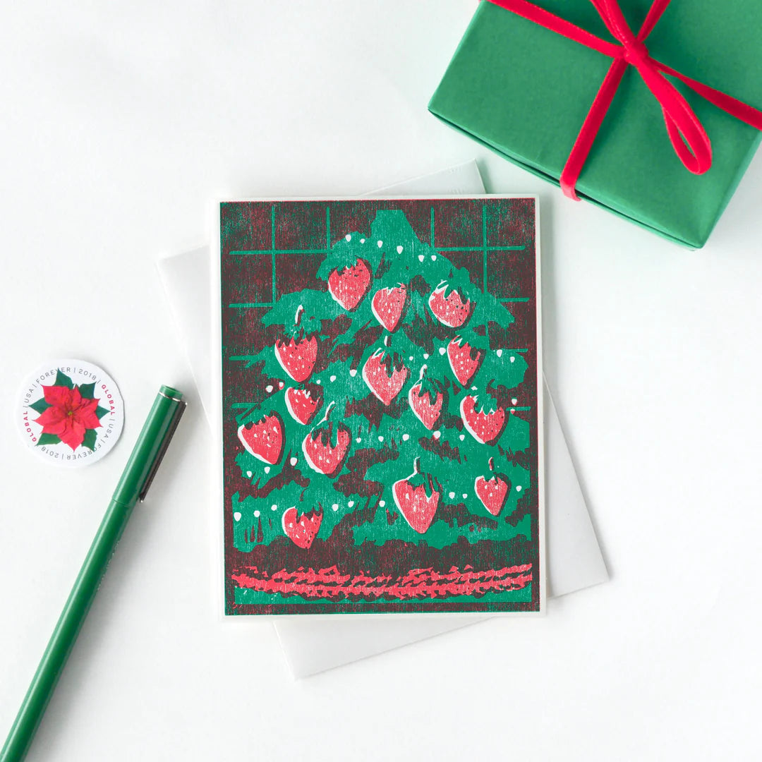 STRAWBERRY TREE LETTERPRESS SIX CARDS SET