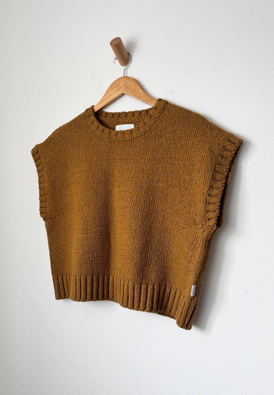 PIERRE COTTON SWEATER TOP | DIJON