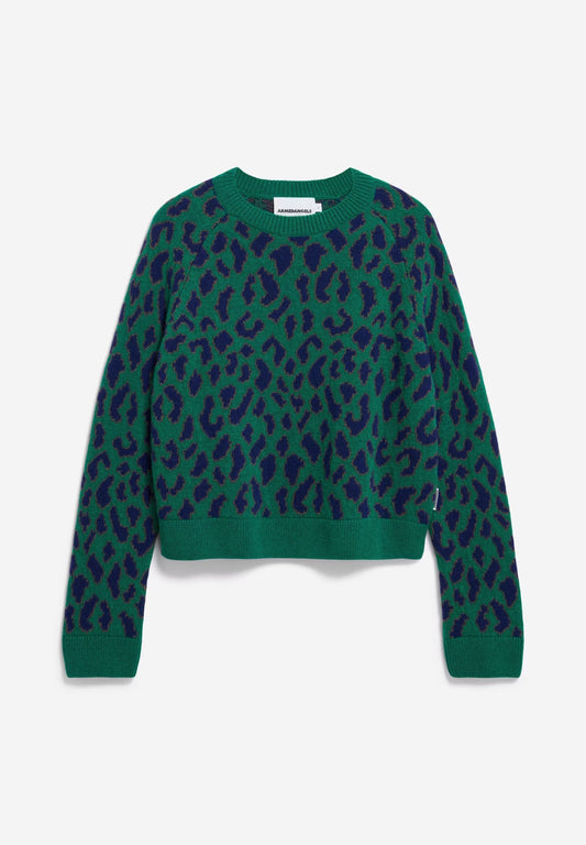 DILIRIAA LEOPAA RECYCLED ORGANIC WOOL BLEND JUMPER