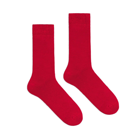 KLUE ORGANIC COTTON SOLID SOCKS | RED