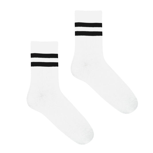 KLUE ORGANIC COTTON TENNIS SOCKS | WHITE AND BLACK