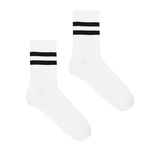 KLUE ORGANIC COTTON TENNIS SOCKS | WHITE AND BLACK