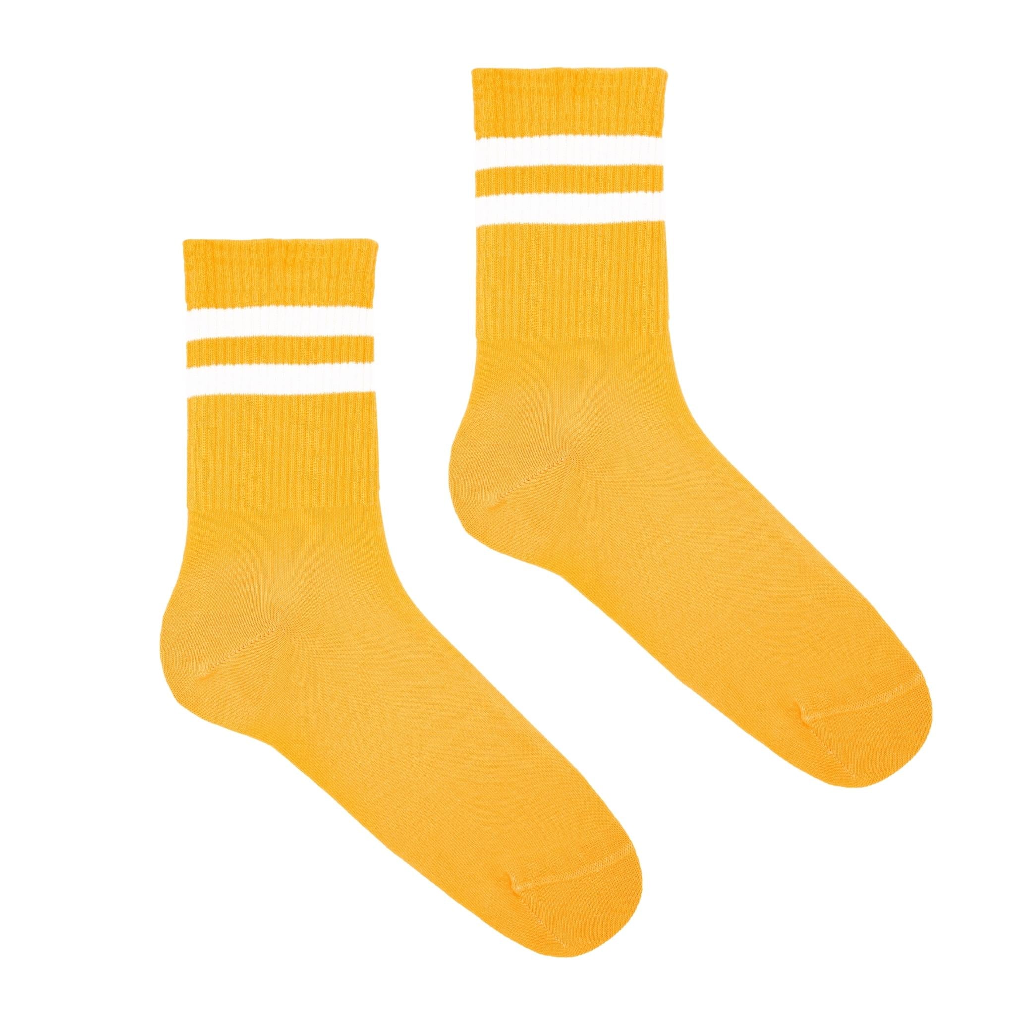 KLUE ORGANIC COTTON TENNIS SOCKS | YELLOW AND WHITE