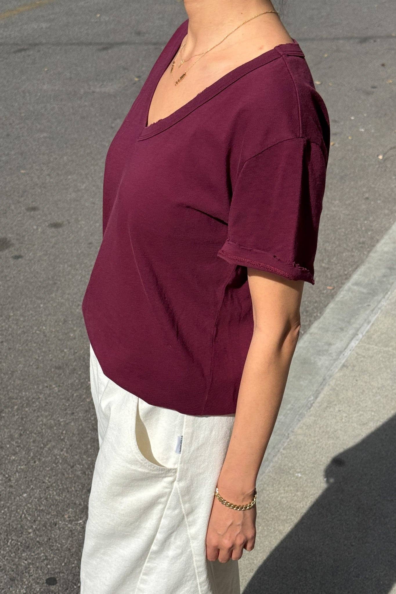 LA VIE TEE | ORGANIC COTTON | MAROON