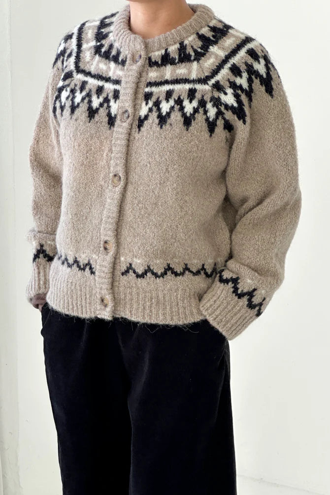 ALPACA CABIN CARDIGAN| BEIGE