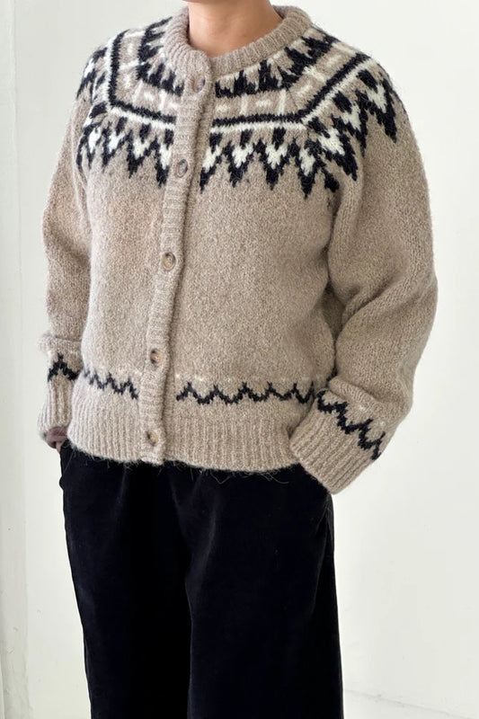ALPACA CABIN CARDIGAN| BEIGE