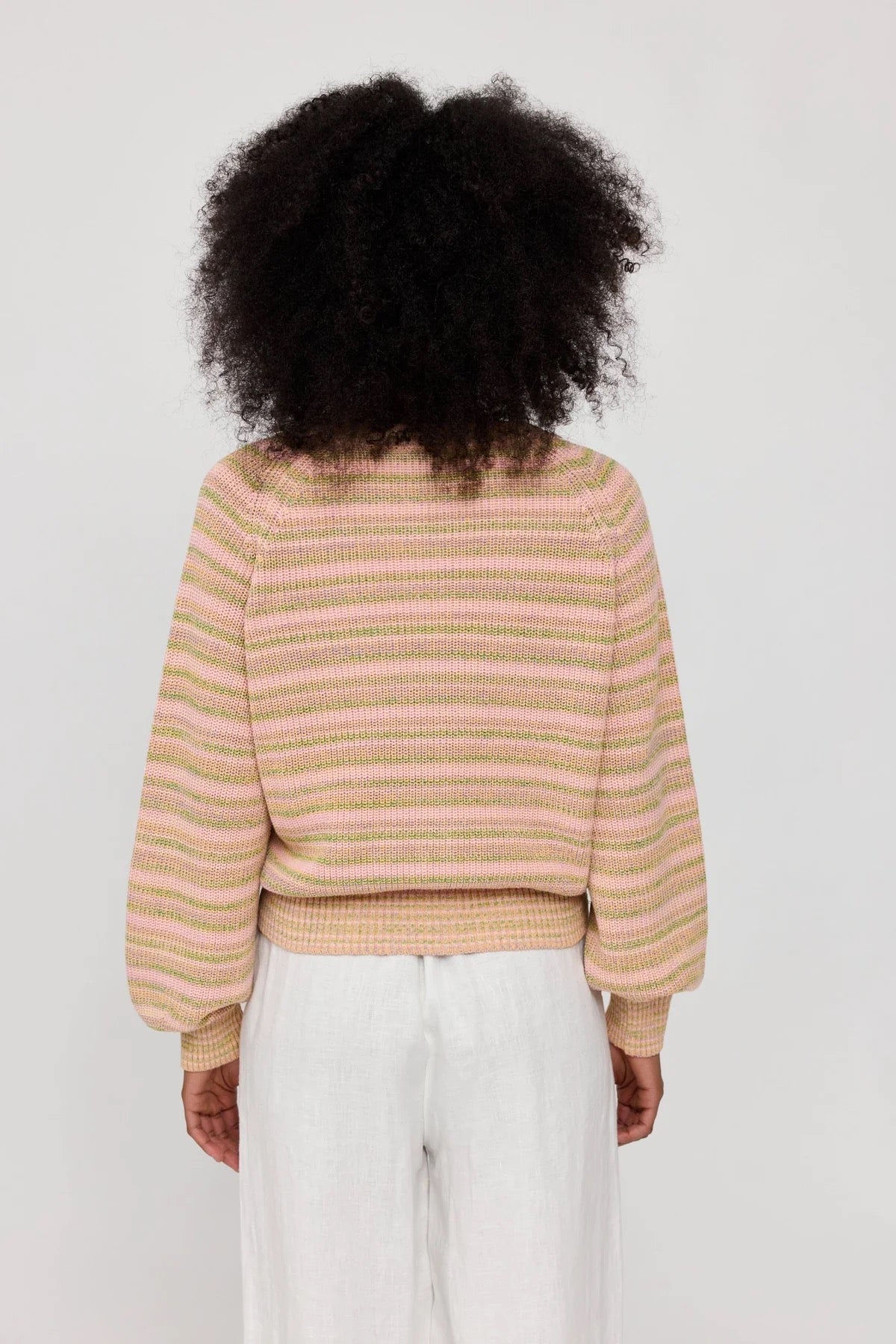 MULTICOLOR KNIT ORGANIC COTTON CARDIGAN