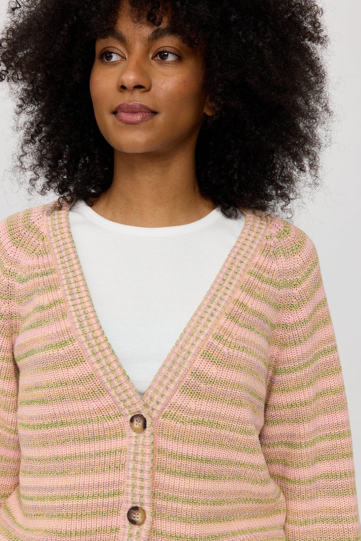 MULTICOLOR KNIT ORGANIC COTTON CARDIGAN