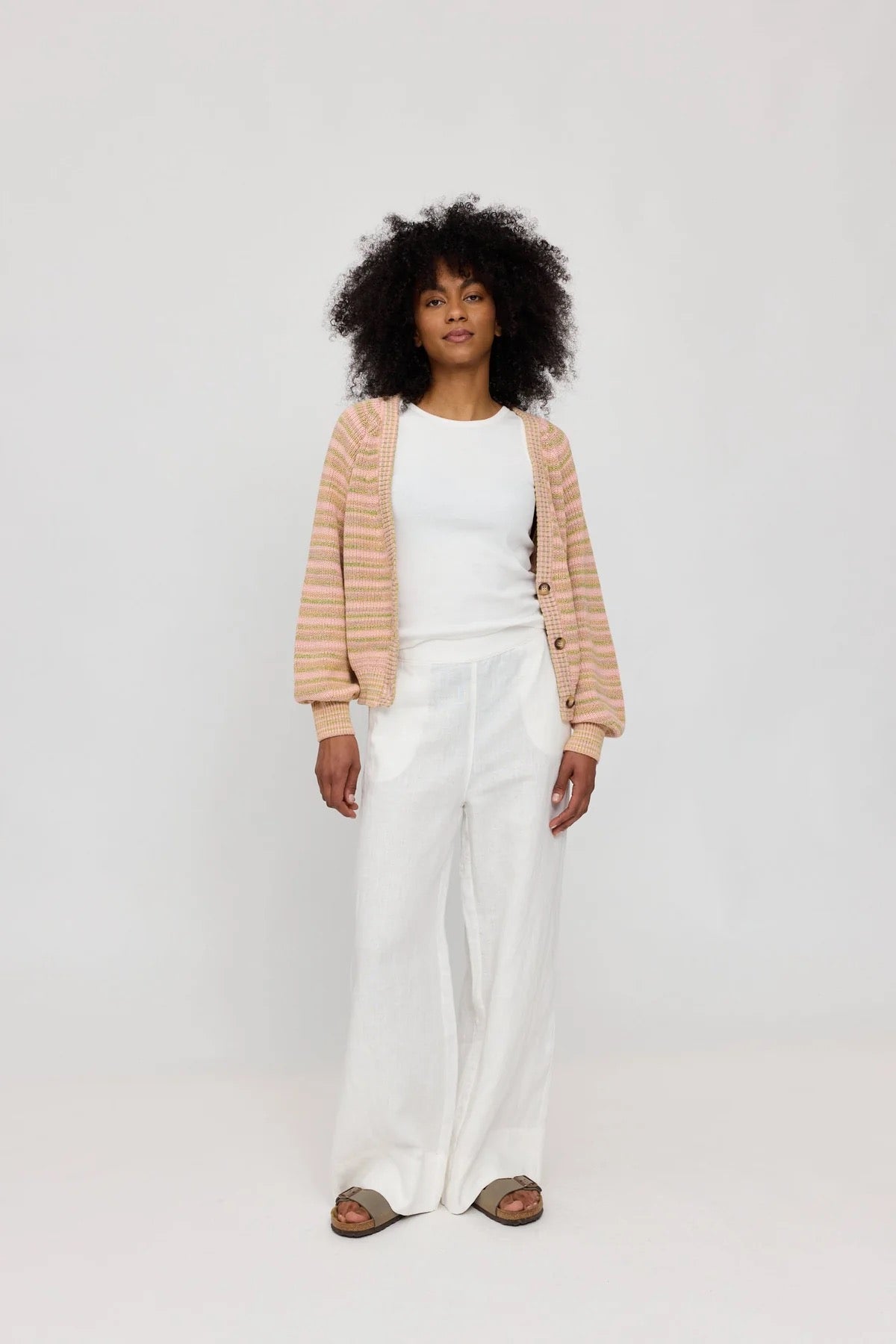 MULTICOLOR KNIT ORGANIC COTTON CARDIGAN