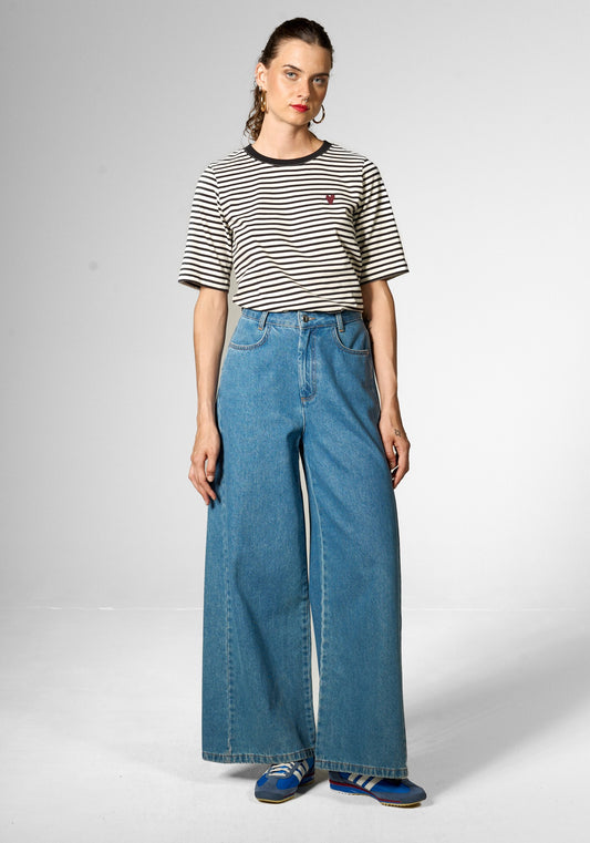 WIDE DIVISION DENIM TROUSERS