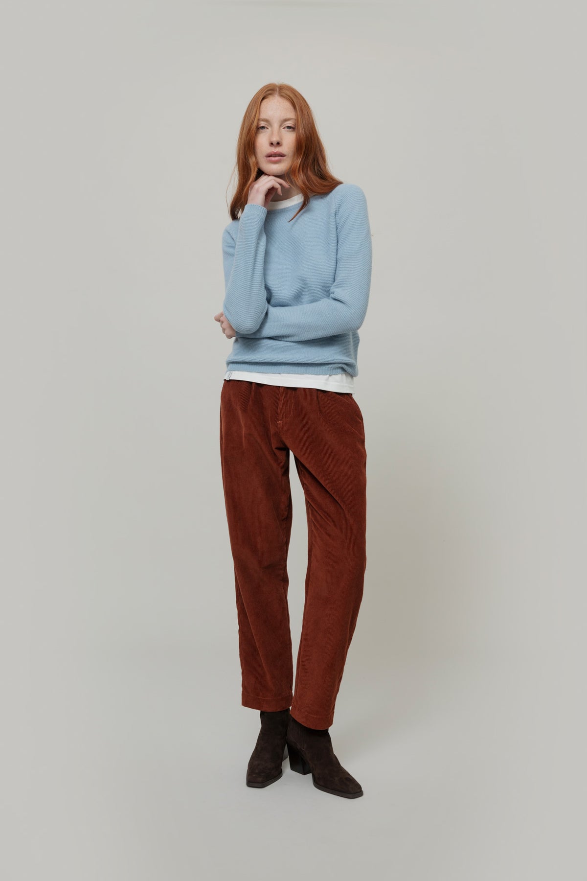 Rifò Women's Recycled Cashmere Jumper Giulietta – Powder Blue