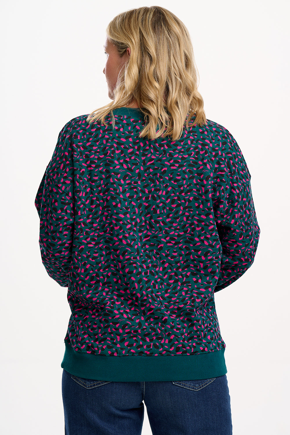 EADIE RELAXED SWEATSHIRT |GREEN/ PAINTERLY SPOT