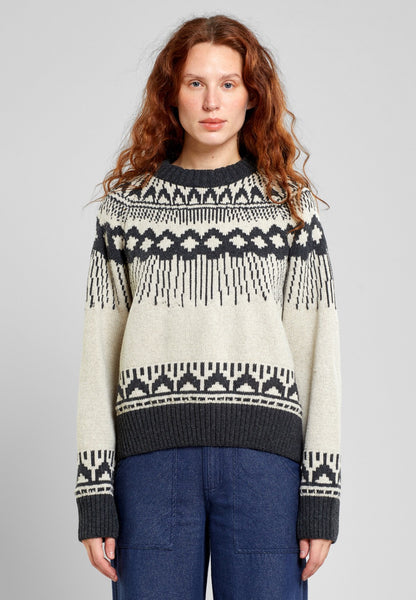 SWEATER SENJA FAIR ISLE PEARL WHITE
