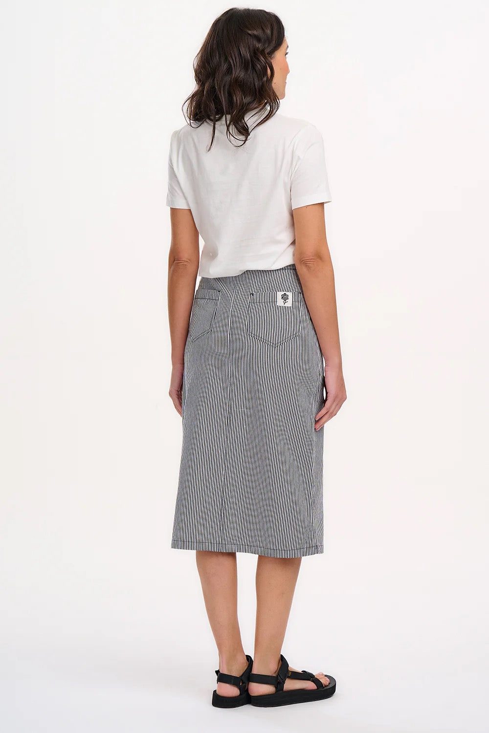 AMAYA MIDI SKIRT | MONOCHROME STRIPE