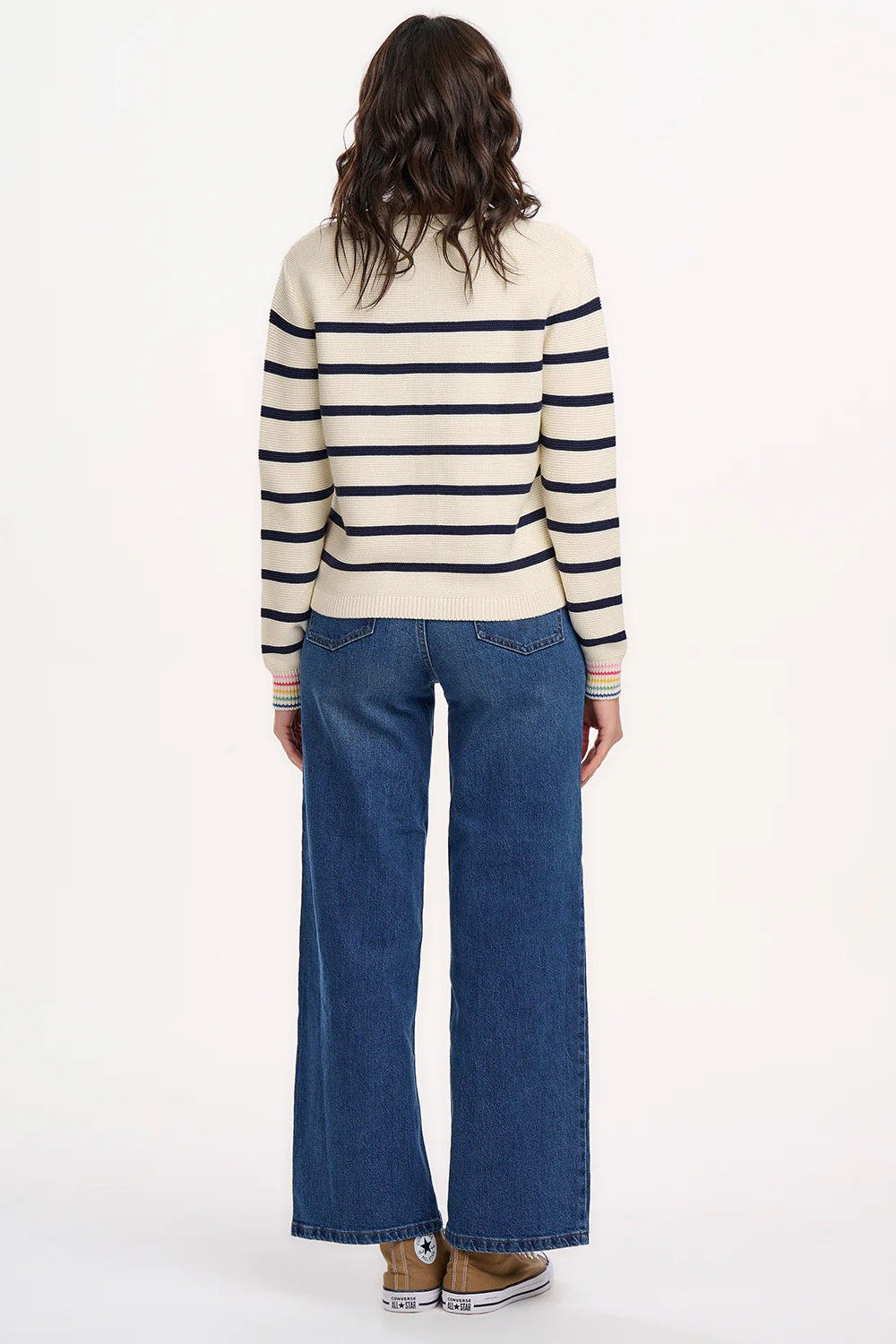 ANESSA CARDIGAN | OFF-WHITE/ NAVY STRIPES