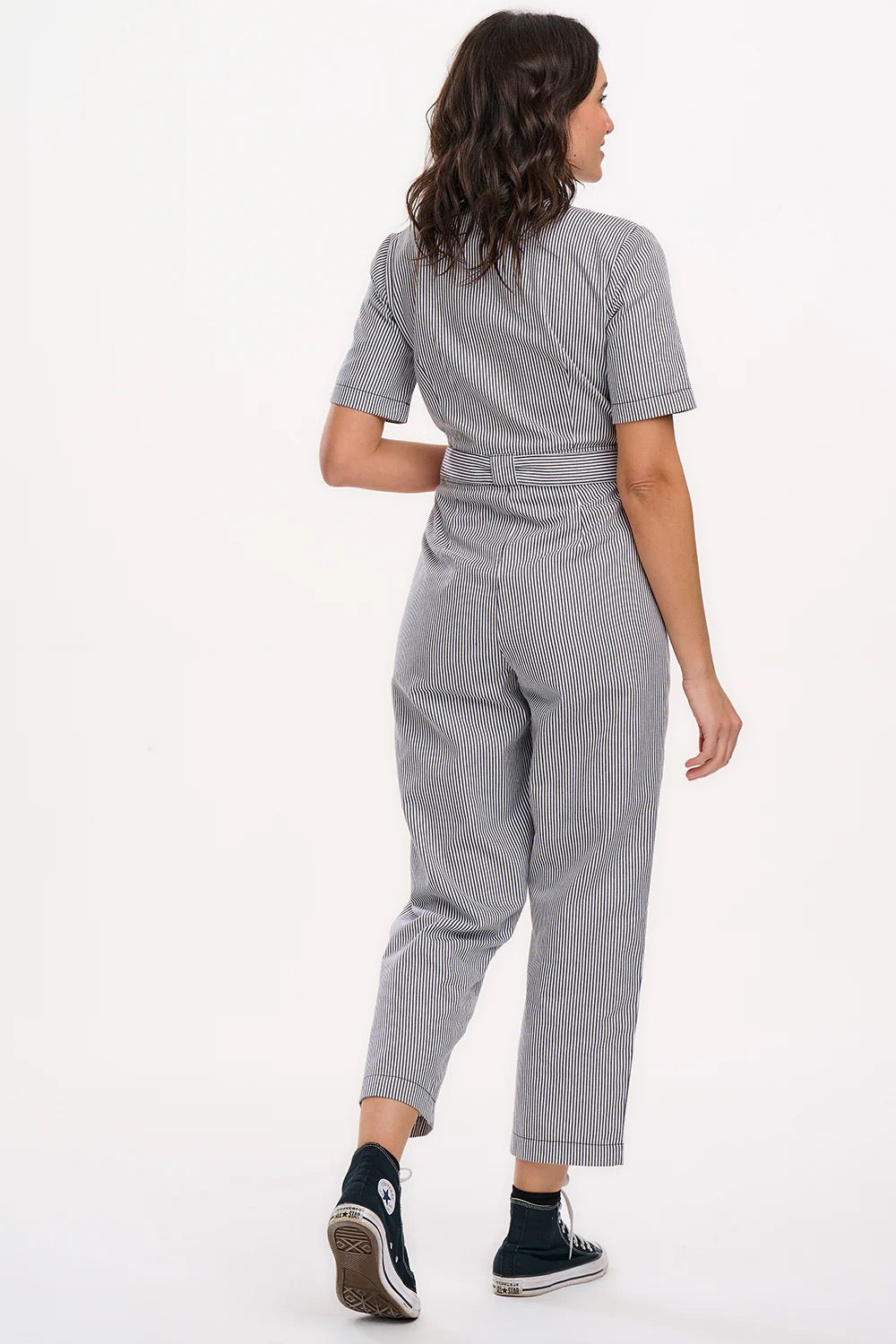 MEREDITH BOILERSUIT | MONOCHROME STRIPE