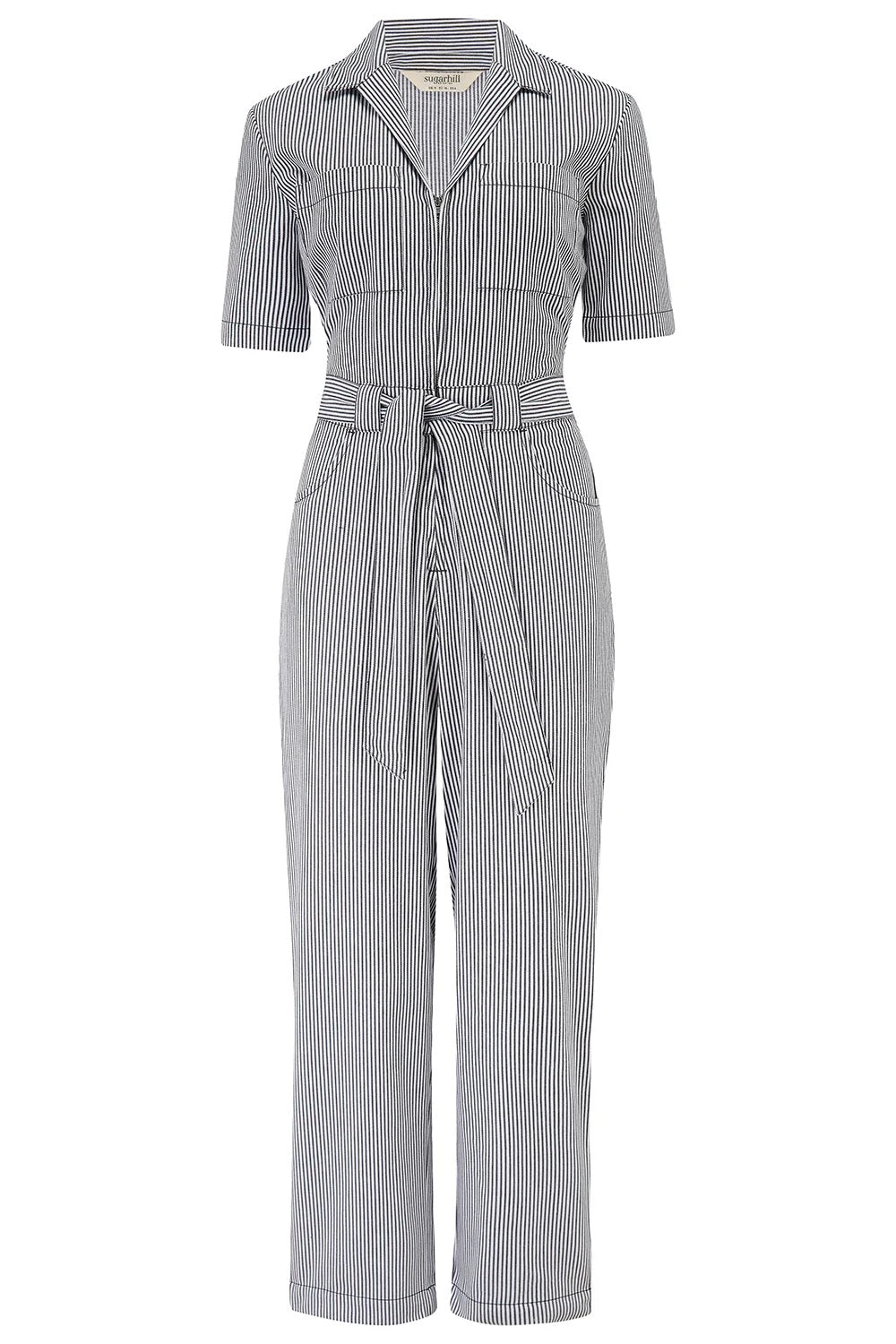 MEREDITH BOILERSUIT | MONOCHROME STRIPE