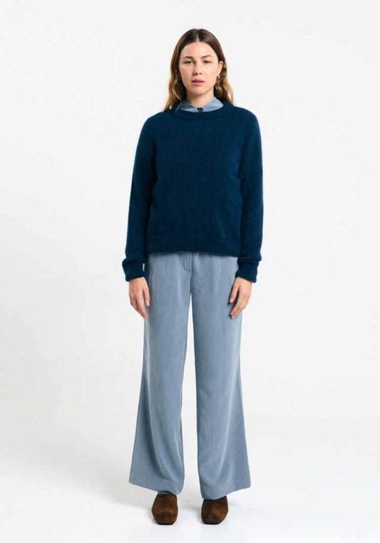 BABOL ALPACA AND MERINO WOOL BLEND JUMPER | BLUE