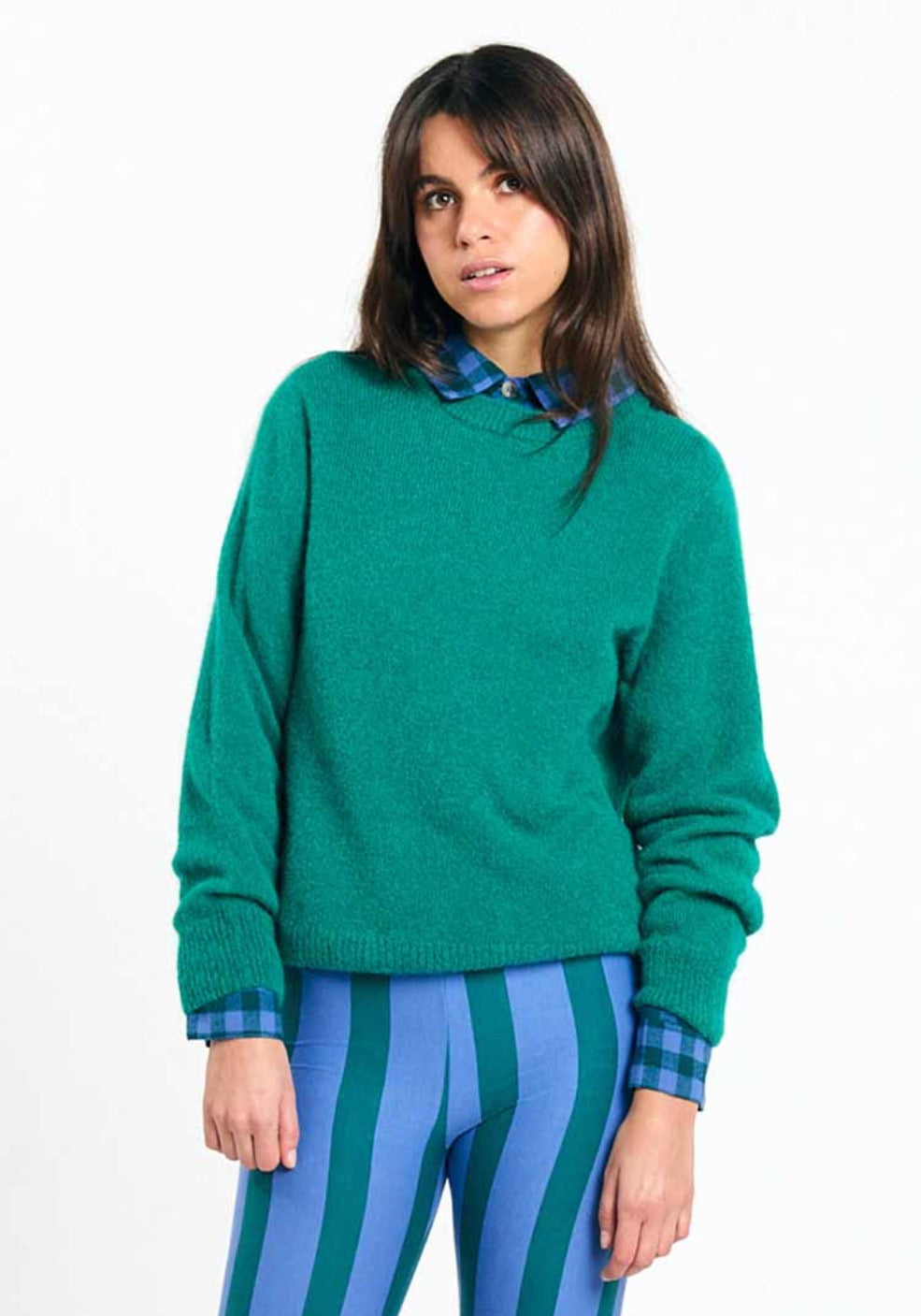 BABOL ALPACA AND MERINO WOOL BLEND JUMPER | EMERALD