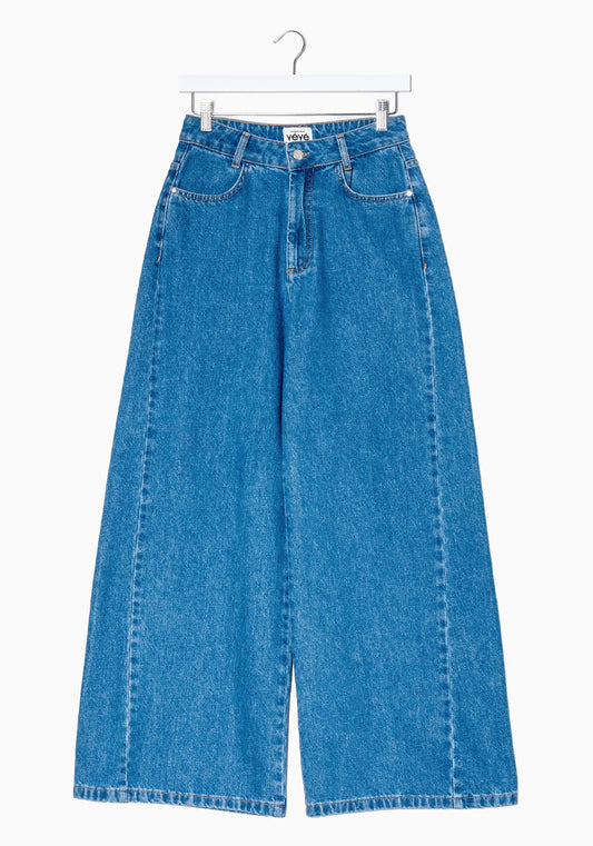 WIDE DIVISION DENIM TROUSERS