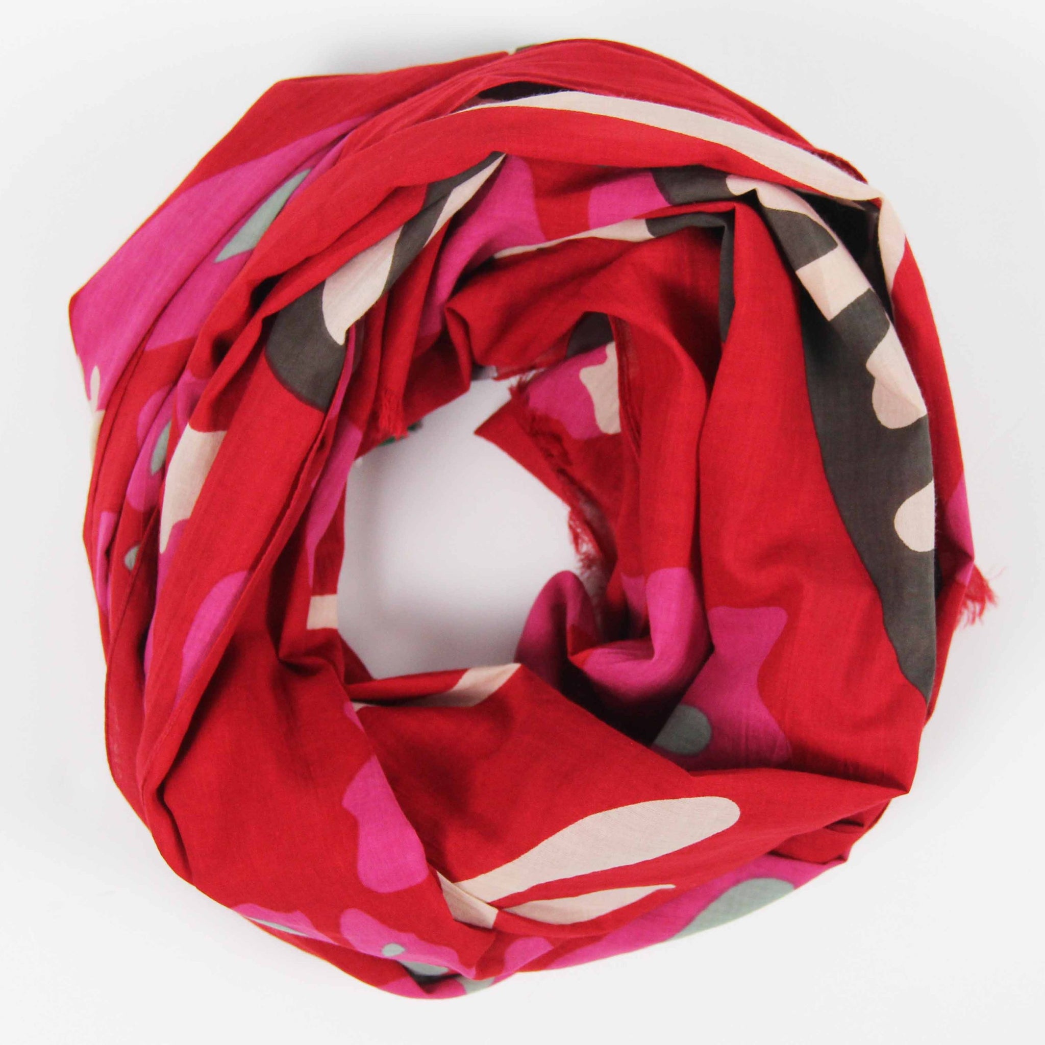 EQUATEUR ORGANIC COTTON SCARF || RED