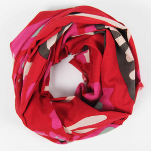 EQUATEUR ORGANIC COTTON SCARF || RED
