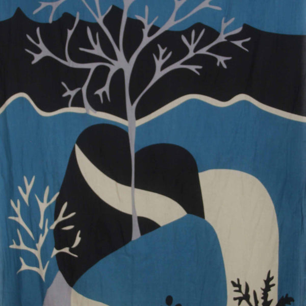 LUNA ORGANIC COTTON SCARF || BLUE