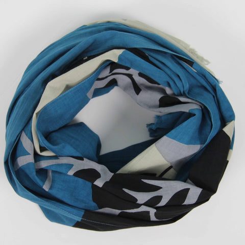 LUNA ORGANIC COTTON SCARF || BLUE